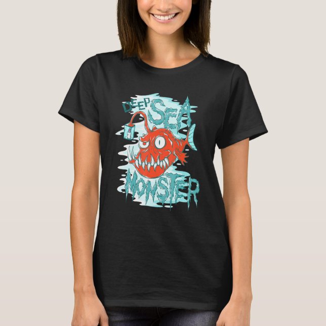 Deep Sea Monster Frogfish T Shirt (Framsida)