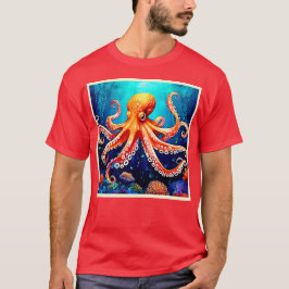 Deep Sea Octopus Glow Design T Shirt
