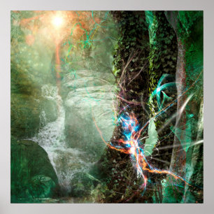 DEEP SKOGSNÄT ELEMENTAL SPRITT POSTER