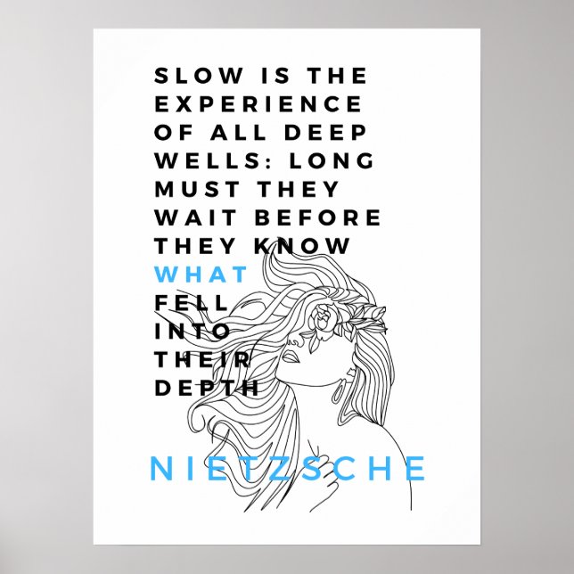 Deep Soul filosofi citerar Nietzsche Poster (Framsidan)