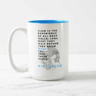 Deep Soul filosofi citerar Nietzsche Två-Tonad Mugg