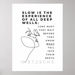 Deep Soul Introvert filosofi citat Nietzsche Poster
