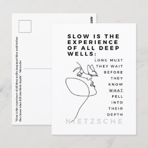 Deep Soul Introvert filosofi citat Nietzsche Vykort