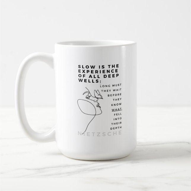 Deep Soul Introvert filosofi citerar Nietzsche Kaffemugg (Vänster)