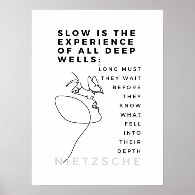 Deep Soul Introvert filosofi citerar Nietzsche Poster (Framsidan)