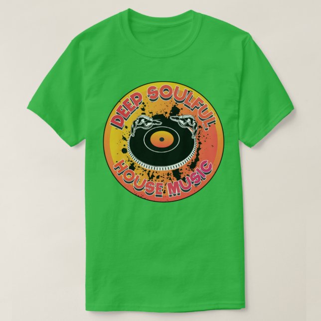 Deep Soulful House-musik T Shirt (Design framsida)