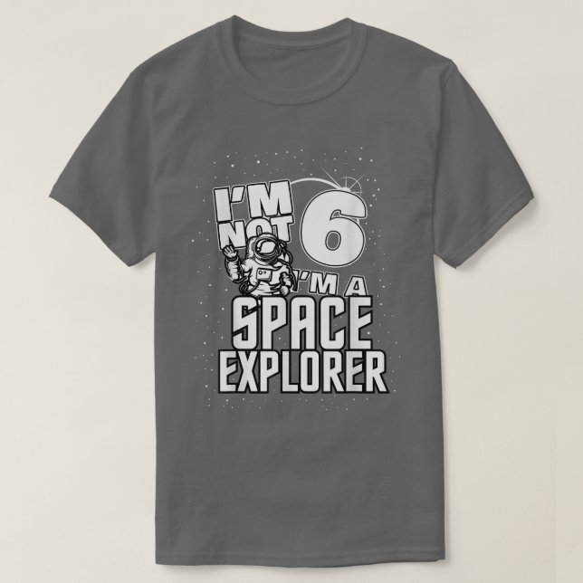 Deep Space Eplorer Astronaut Birthday Tee  6  (Design framsida)