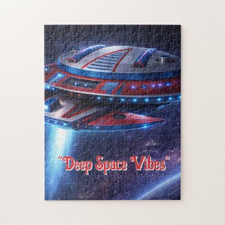 Deep Space Vibes Futuristiskt Rymdfarkostspuzzle  Pussel