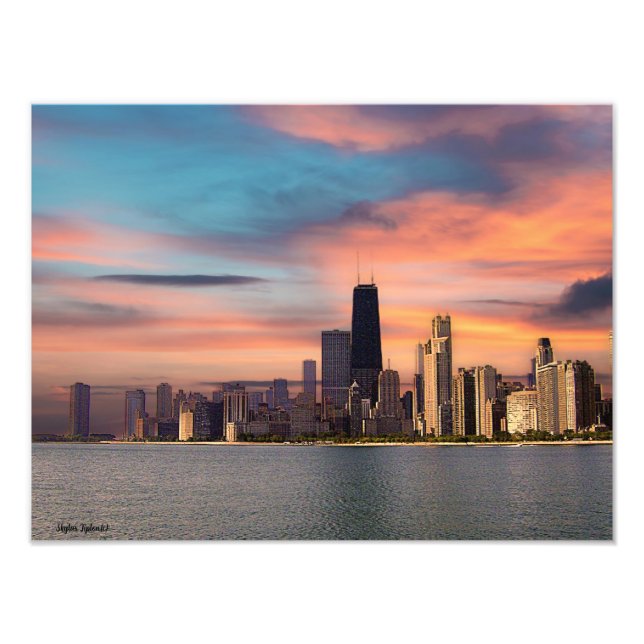 Deep Sunset Chicago Fototryck (Framsidan)