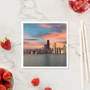 Deep Sunset Chicago Pappersservett