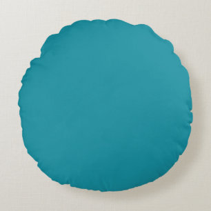 Deep Teal (blå/turkos) Färg Rund Kudde