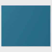 Deep Teal Blue Wrapping Papper Elegant Solid Färg