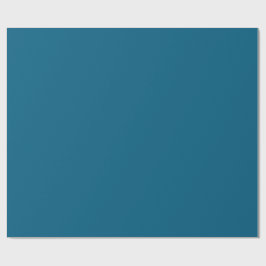 Deep Teal Blue Wrapping Papper Elegant Solid Färg Presentpapper