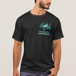 Deep Teal Maid Städning Logotyp Chic Black T Shirt
