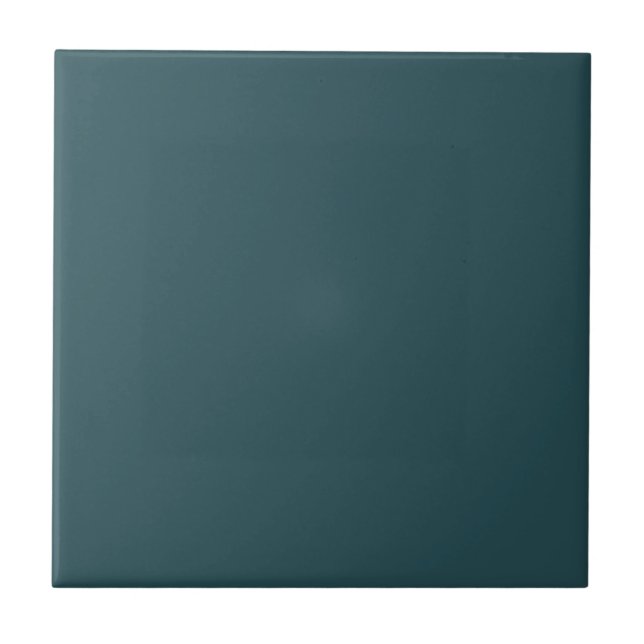 Deep Teal Solid Färg Kakelplatta (Framsidan)