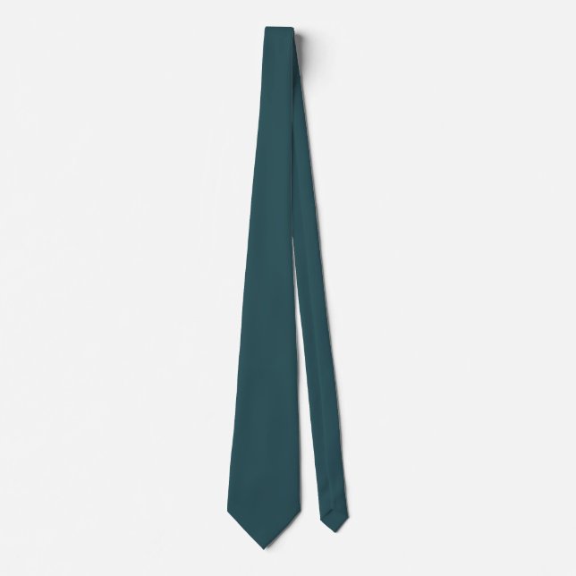 Deep Teal Solid Färg Slips (Framsida)