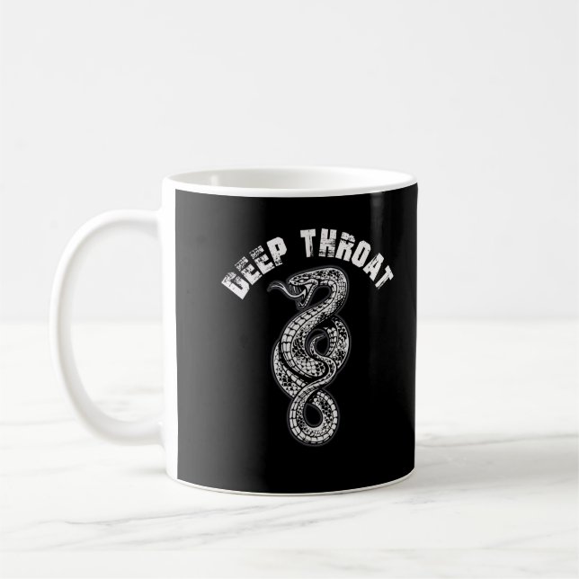 Deep Throat Snake Vuxen humor Kaffemugg (Vänster)
