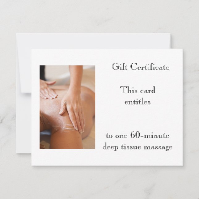 Deep Tissue Gift-certifikat (Framsida)
