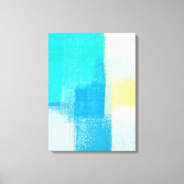 "Deep" Turcouise Abstrakt Art Canvastryck (Framsida)