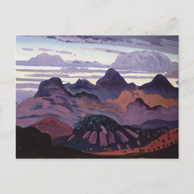 Deep Twilight, Pyrenees, c.1912-13 (oil on Panel) Vykort (Framsida)