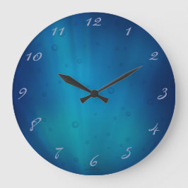 Deep Underwater Glow Blue Clock Stor Klocka
