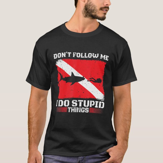 Deep Underwater Snorkeler Dyka Snorkeling T Shirt (Framsida)