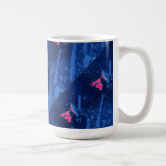 "Deep Vatten #3 on Rosa Tiled" Abstract Design Mug Kaffemugg