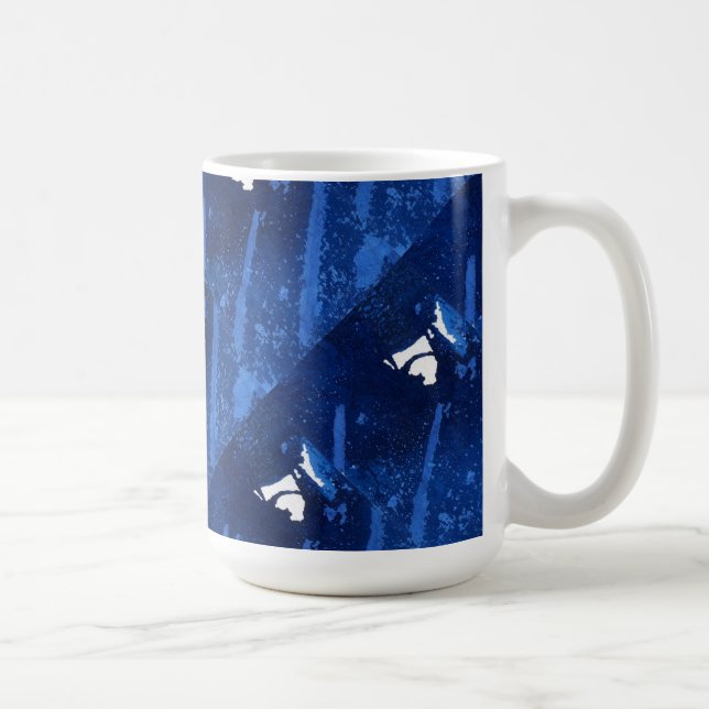 "Deep Vatten #3 Tiled" Abstract Design Mugg (Höger)