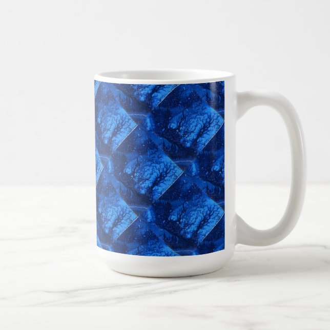"Deep Vatten #6 Tiled" Abstract Design Mugg (Höger)