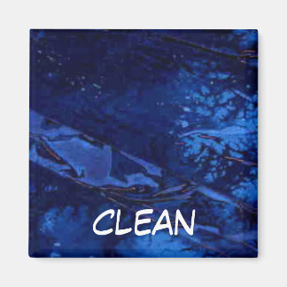 "Deep Vatten" Abstrakt Dishwasher Status Magnet