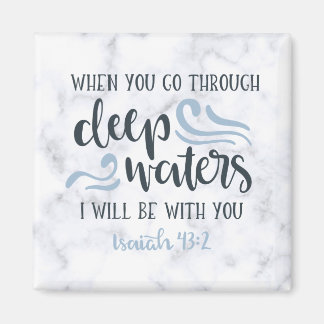 Deep Vatten | Uppmuntra Bible Verse Gift Magnet