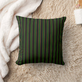 Deep Vintage Striped Pattern Throw Pillow Kudde