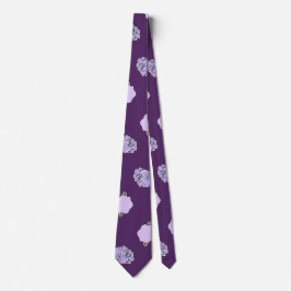 Deep Violet Blommigt Office Tie Slips