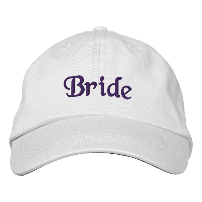 Deep Violet Bride Embroided Hat Broderad Keps (Framsida)