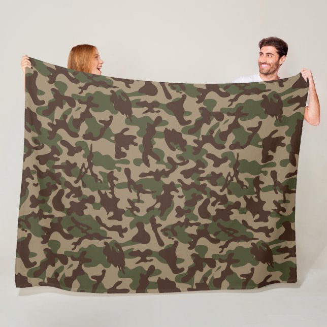 Deep Wood Camouflage Fleecefilt (På plats)