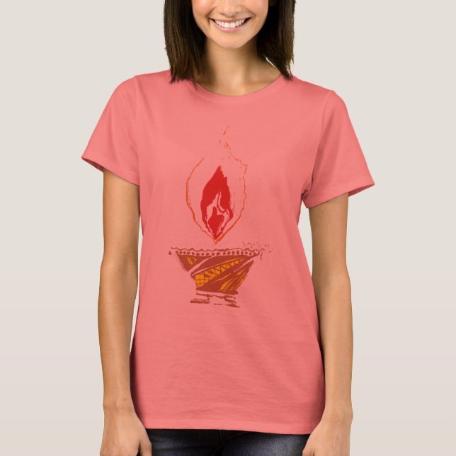 Deepak: Diwali Lamp T Shirt (Framsida)