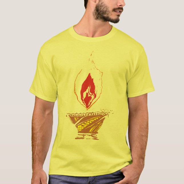 Deepak: Diwali lampa Tee (Framsida)