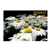 "Deepest Sympathy" Fält på Daisy Card