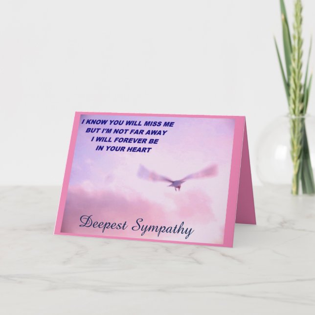 Deepest Sympathy, jag missar dig_ Card Kort (Framsida)