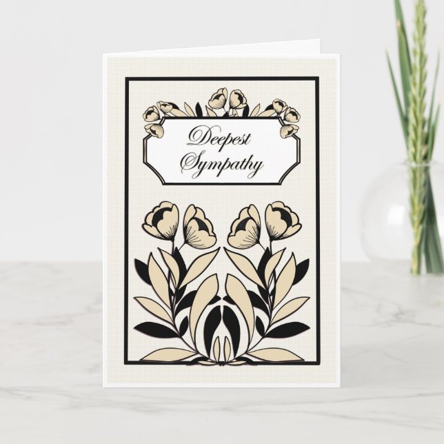Deepest Sympathy – Multilingual Condolence Card Kort (Framsida)
