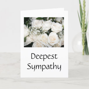Deepest Sympathy - Vit ros Bouquet Kort