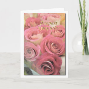 Deepest sympati Rosa ros Kort