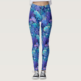 DeepSea Blommigt Fantasy All-over-utskrift Leggings