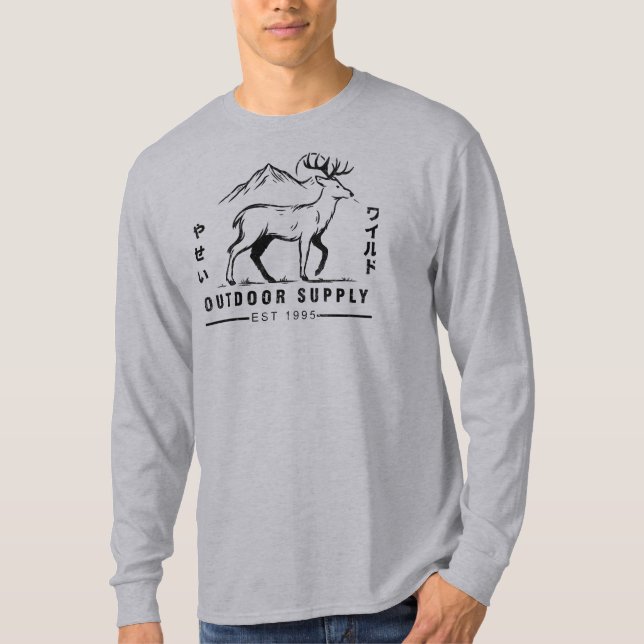 Deer adventure outdoor supply  t shirt (Framsida)