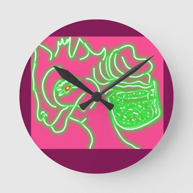 Deer and Its Magic Pearl Pouch Rund Klocka (Framsida)