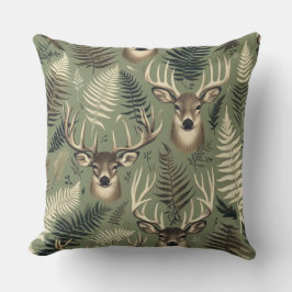 Deer Antlers & Ferns Kudde