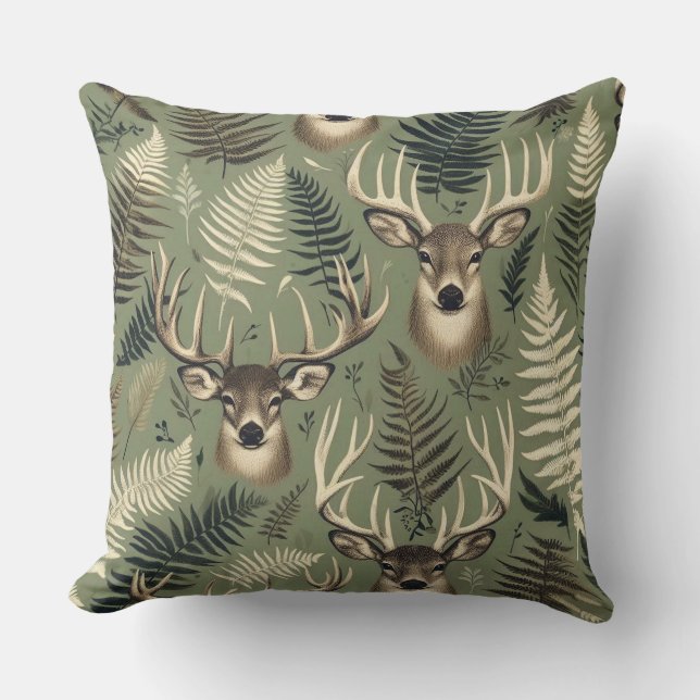 Deer Antlers & Ferns  Kudde (Framsida)