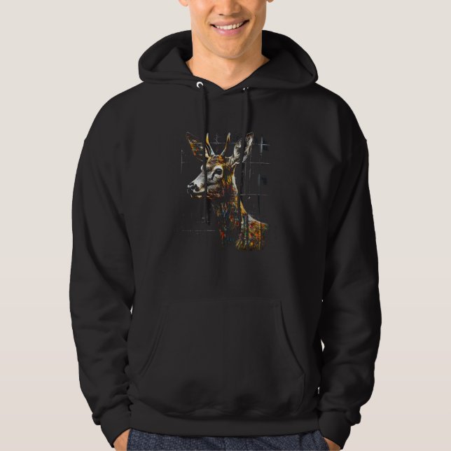 Deer artwork motif  animal deer 4 hoodie (Framsida)