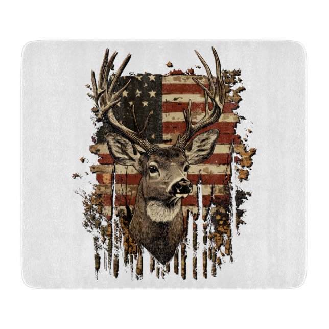 Deer, Buck Season USA Flag (Framsidan)
