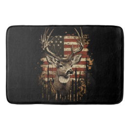 Deer, Buck Season USA Flag Badrumsmatta